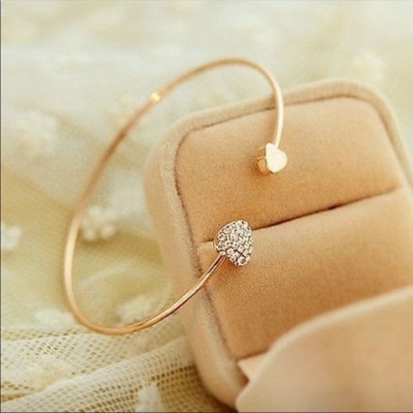 Heart Rhinestone Bangle - Picture 2 of 4